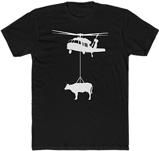 Local Fats helicopter cow shirt